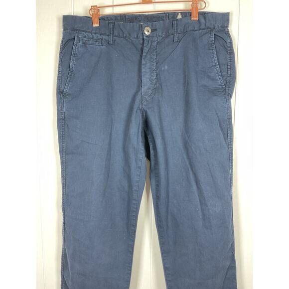 Paperbacks Mens Solid Chino Pants in Navy Blue Size 33 - Picture 2 of 8